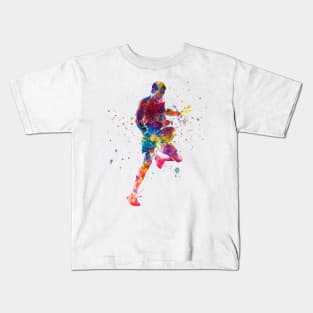 watercolor paddle player Kids T-Shirt